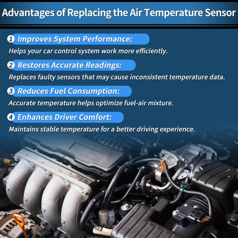 Partuto No.5293138AA Ambient Air Temperature Sensor for Ram 3500 6.7 Diesel 11-12 for Dodge Journey 2.4 3.6 09-20 for Jeep Compass 07-17 with Connector Pigtail Wiring Harness - Image 4